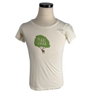 Pearl Jam Tour 2010 Organic Cotton T-Shirt Medium Womens Crew Neck Graphic Tee